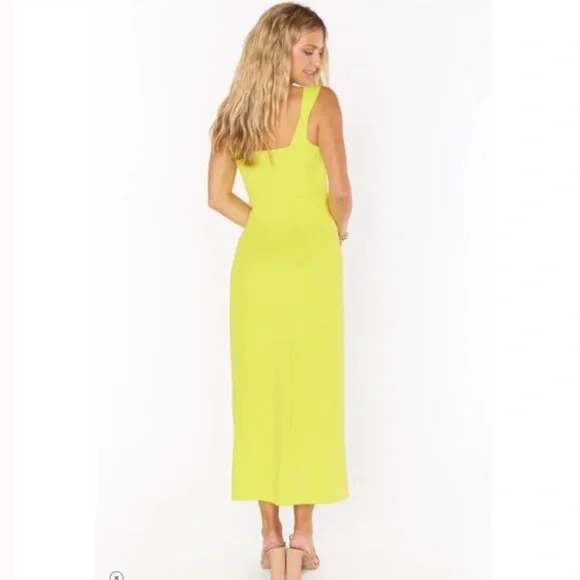 NWOT- Show me Your Mumu- Eden Midi Dress in Citrine stretch. (Electric green) XL - Picture 2 of 16